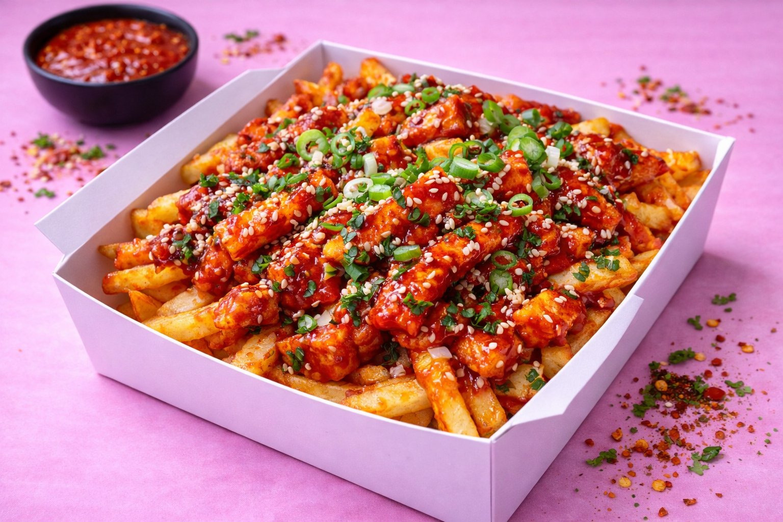 Korean Gochujang Glazed Fries